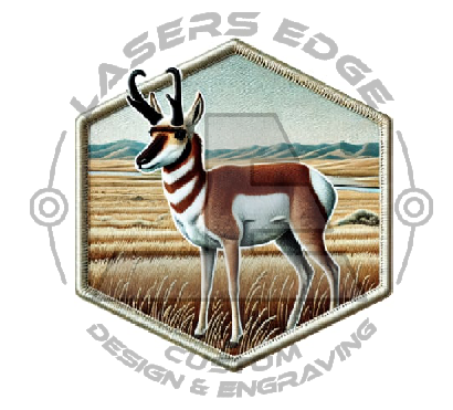 01. Pronghorn Antelope- Leatherette UV Printed Heat Transfer