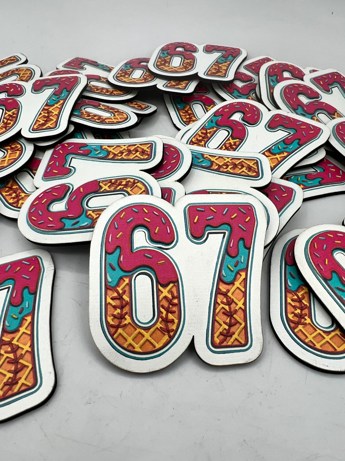 '67' 3D Ink Baseball Drip Patch