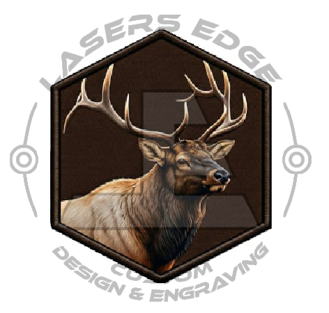 02. Elk Patch- Leatherette UV Printed Heat Transfer