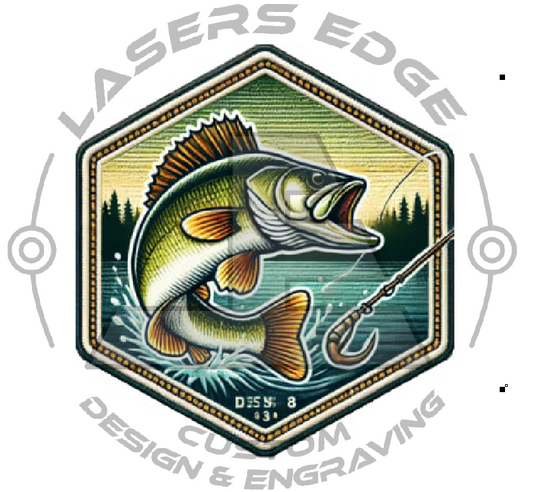 02. Walleye- Leatherette UV Printed Heat Transfer